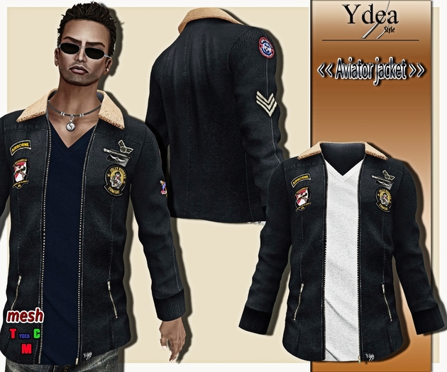 *Ydea* Aviator Jacket navy