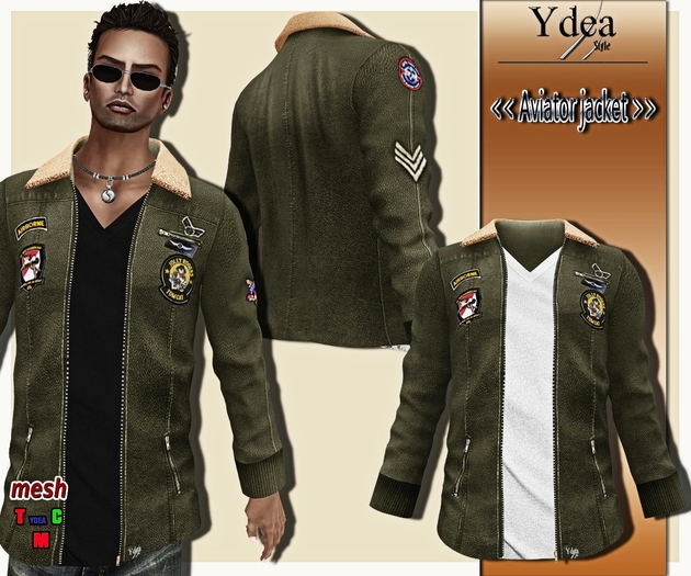 *Ydea* Aviator Jacket olive