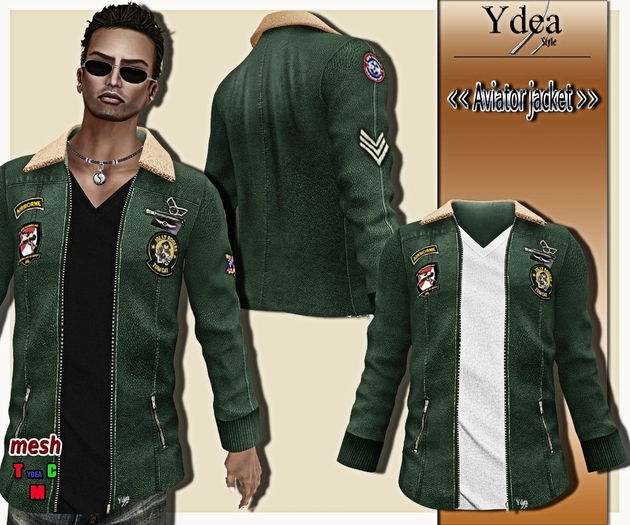*Ydea* Aviator Jacket green