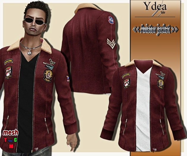 *Ydea* Aviator Jacket red