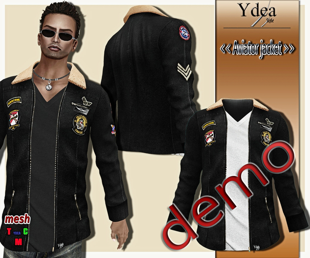 *Ydea* Aviator Jacket black DEMO