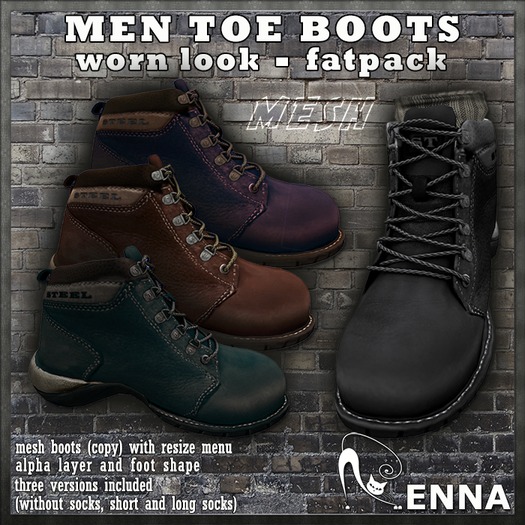 :ENNA: MESH Men Toe Boots fatpack