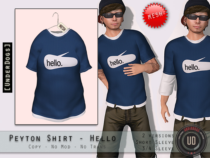 [UnderDogs] - Peyton Shirt - Hello - Mesh 