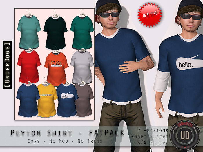 [UnderDogs] - Peyton Shirt - FATPACK - Mesh 