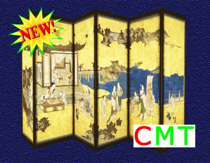 ink painting room divider