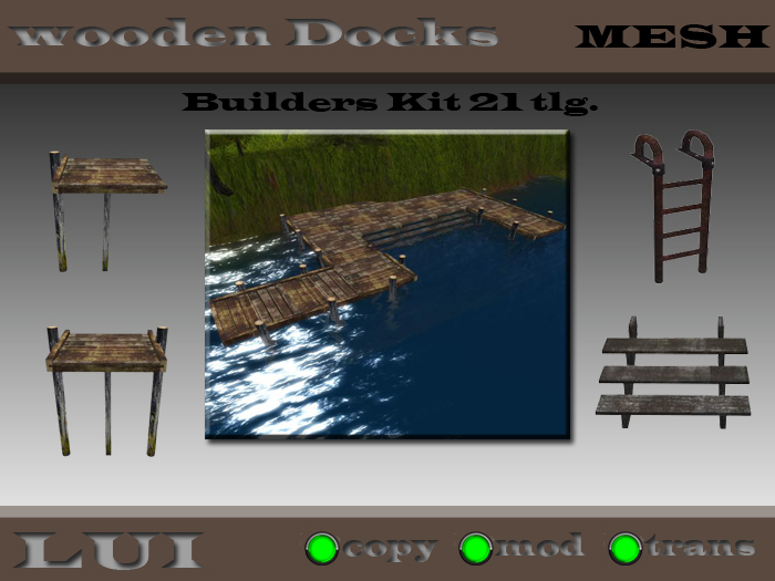 <LUI>wooden Docks-Builders Kit [Mesh]FP