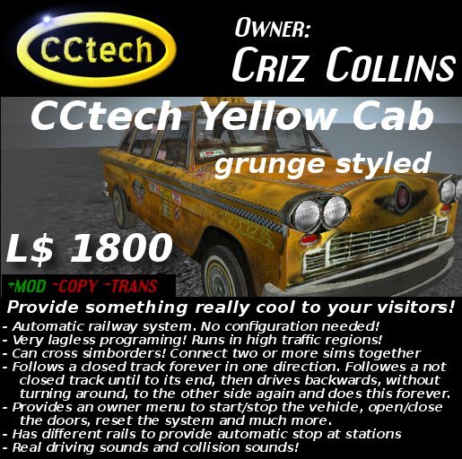 CCtech Yellow Cab grunged (v3) - Automatic Railway System - Train System