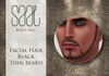 Facial hair black thin beard
