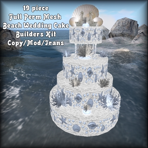 Mesh Beach Wedding Cake Builders Kit BOX