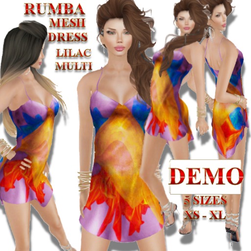 BB RUMBA MESH DRESS - GOLD MULTI DEMO