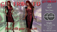JADE Mesh Pencil Dress - Red Floral