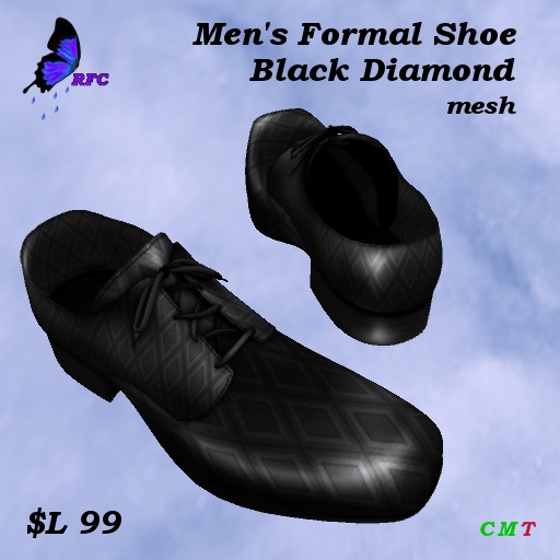 PetiteMale Formal Shoes-Black Diamond