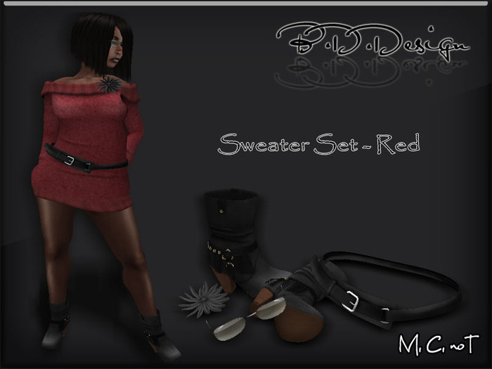 .::B.D.D::. Sweater set Red