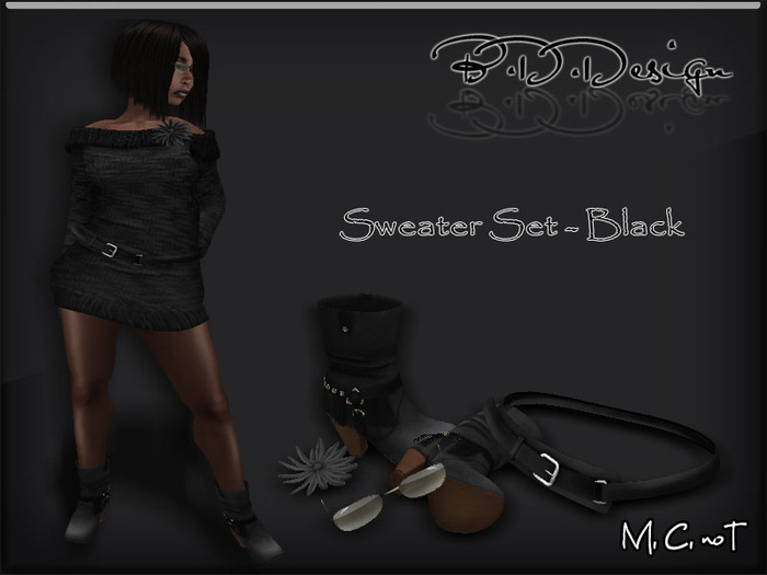 .::B.D.D::. Sweater set Black