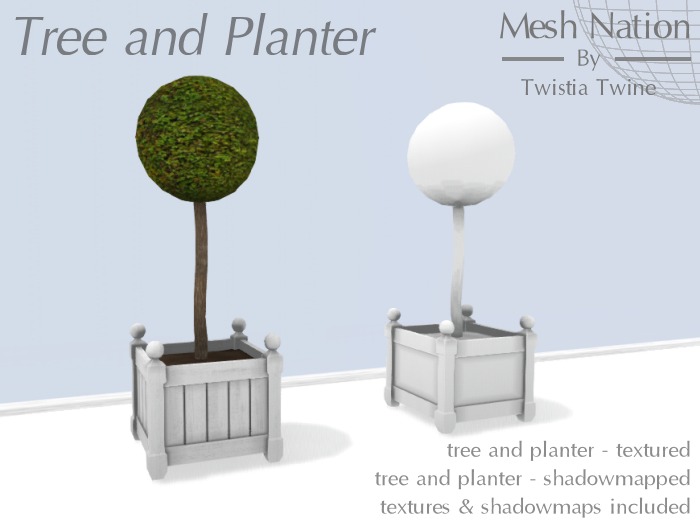 * Mesh Nation * FULL PERMISSIONS Tree and Planter