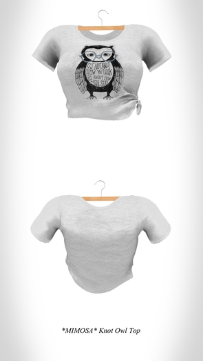 *MIMOSA* Knot Owl Top