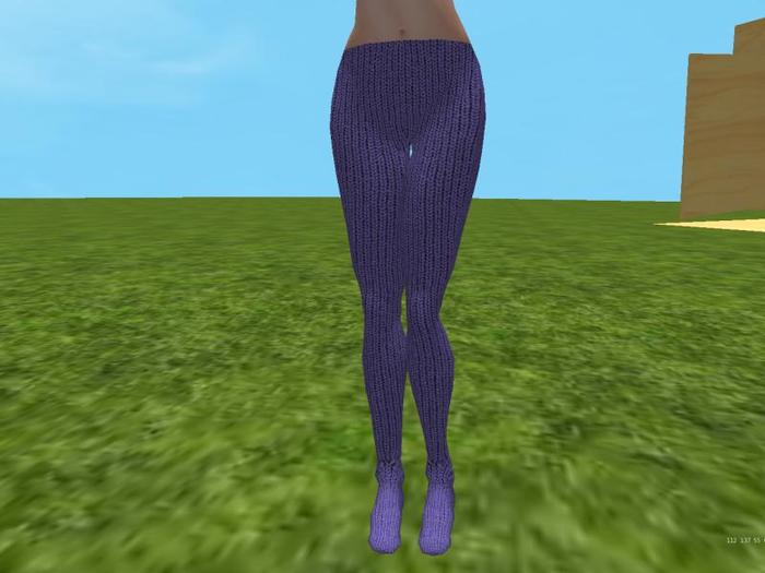 Purple knit tights