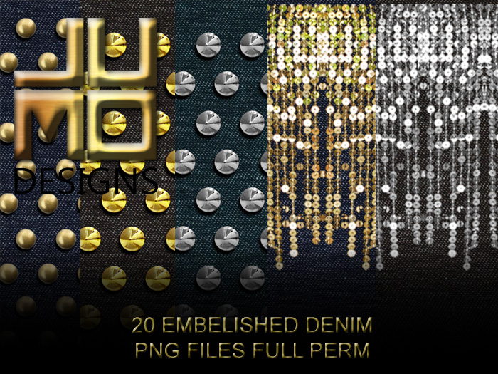 .:JUMO:. Embellished Denim Textures