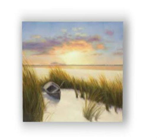 SUNSET BEACH ON CANVAS 