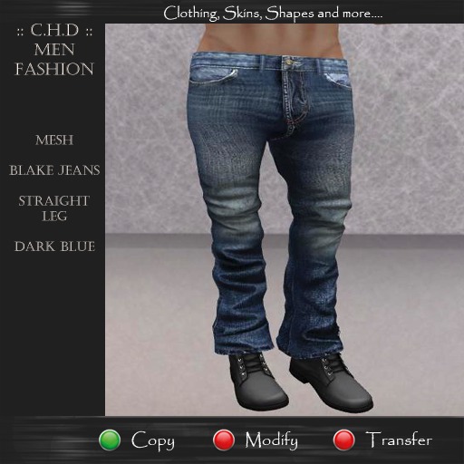 ::[>C.H.D.<]:: Men_MESH_Blake_Jeans_DarkBlue (Straight Leg)