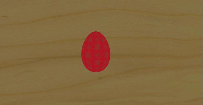 Orange Swirl Easter Egg