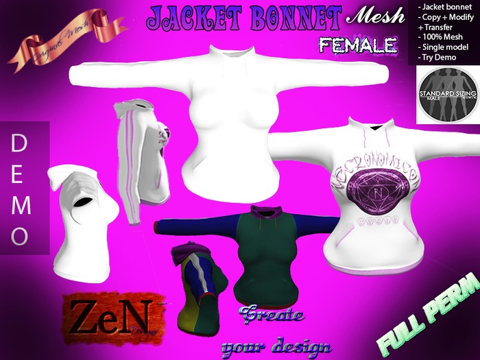 <<ZeN///Desings>> Jacket Bonnet Female Full Perm DEMO