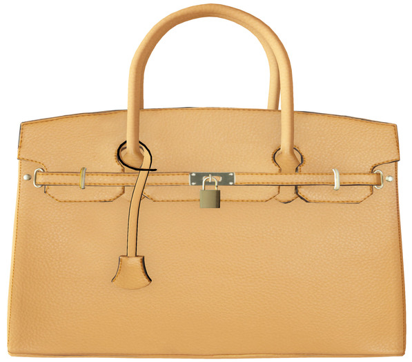 Revanche Lucille Leather Handbag Peach 