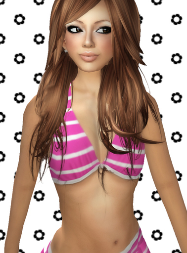 [Y.M.X.] stripe bikini pink