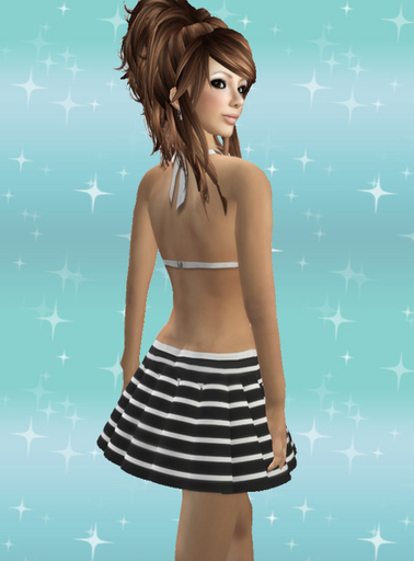 [Y.M.X.] stripe bikini black