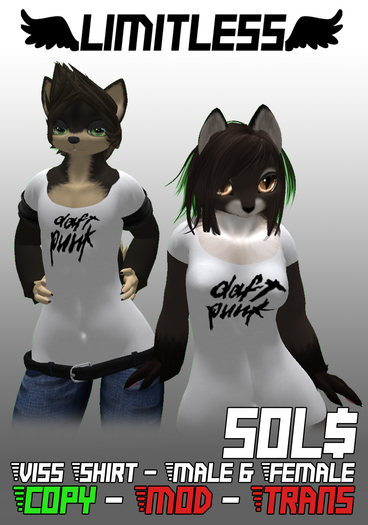 Limitless - Viss - Daft Punk White