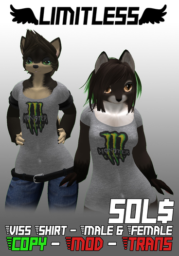 Limitless - Viss - Monster Gray Shirt