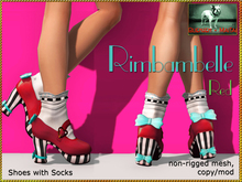 Bliensen + MaiTai - Rimbambelle - Shoes with socks - Red