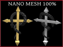 T-3D Creations [ SNAKE CROSS -NANO-] MESH - Full Perm