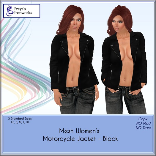 (BOX) FIW - Mesh Women's Motor Cycle Jacket - Black