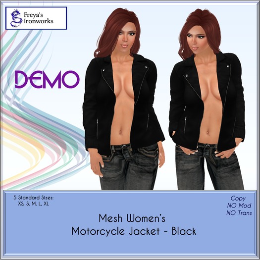 (BOX) FIW - Mesh Women's Motor Cycle Jacket - Black