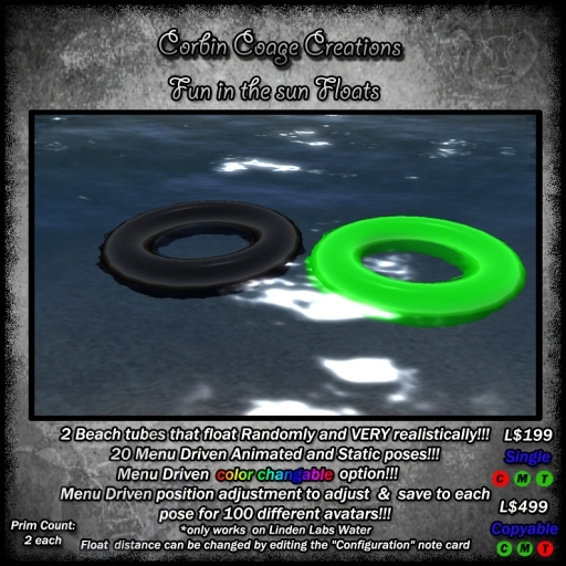 Corbin Coage Creations -Fun in the Sun Pool Float Floats