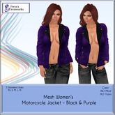 Mesh Women's Motorcycle Jacket - Black & Purple
