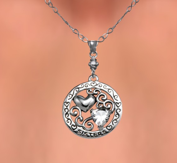 Sisters Hearts Necklace