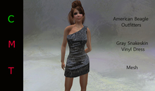 ABO - ruched vinyl snakeskin gray