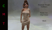 ABO - ruched vinyl croc nude