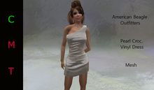 ABO - ruched vinyl pearl croc