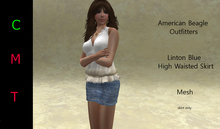 ABO - high waisted skirt linton blue