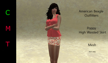ABO - high waisted skirt poppy
