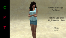 ABO - high wasted skirt robin's egg tweed