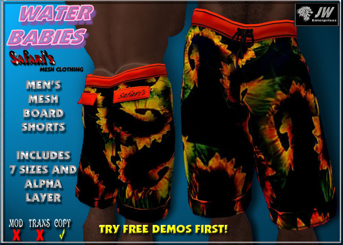 Safari's - Men's Boards Orange Geo