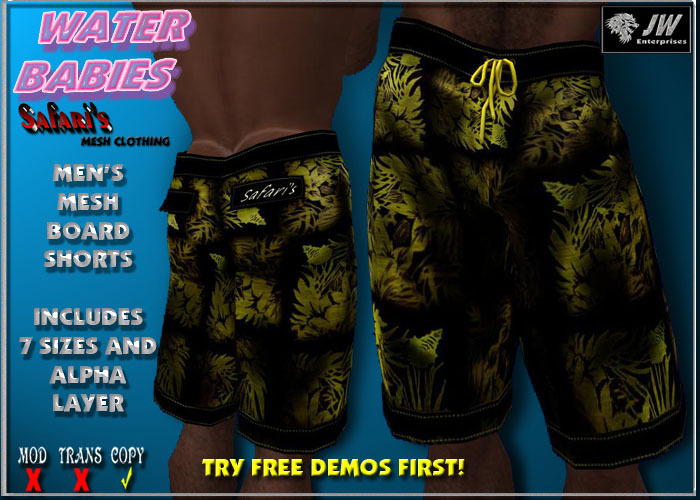 Safari's - Men's Boards Green Print