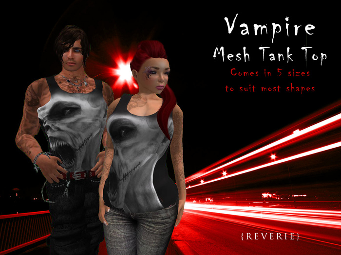 {REVERIE} Mesh Tank Top - Vampire (Female)