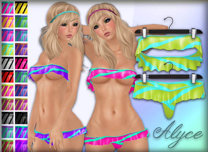 Candy Striped Ruffle Outfit - 22 Colors