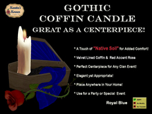 KK* Gothic Coffin Candle - Red