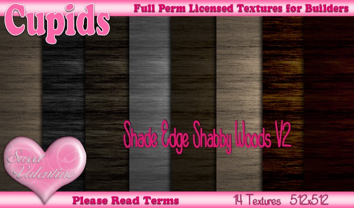 *Cupids Textures * 14 SHADE EDGED SHABBY WOODS V2